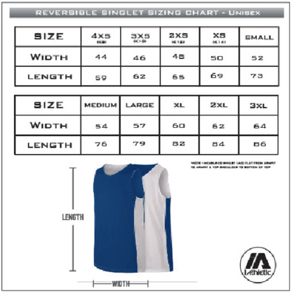 iathletic Training Reversible Singlet - Navy/White
