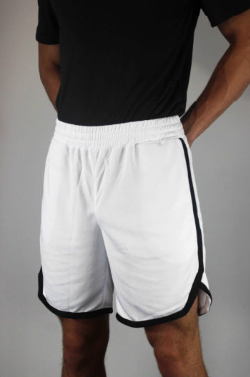 iathletic Casual Pocket Shorts Mens - White/Black